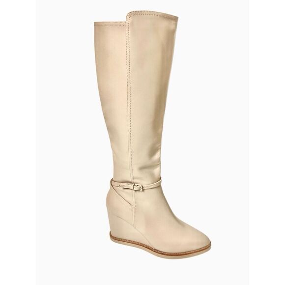 Lola Cruz Anthropologie Tall cream Wedge boot. Size 6 1/2. Retails $420 - Picture 1 of 8